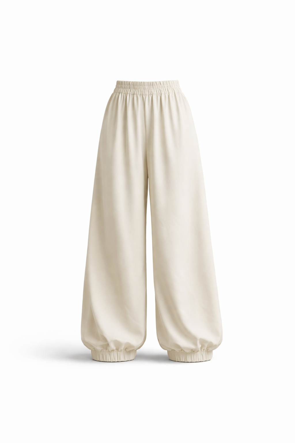 Soft Volume Trousers – Cream Edition