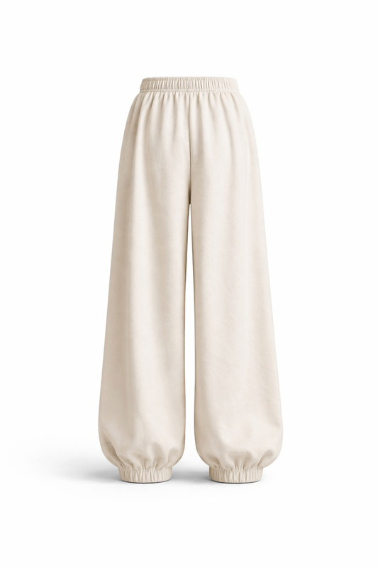 Soft Volume Trousers – Cream Edition