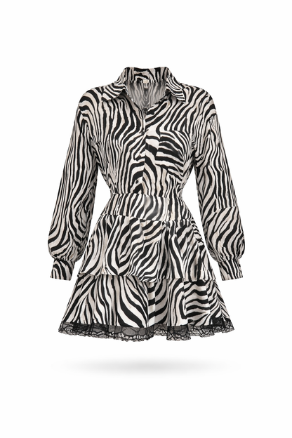 Zebra Power Shirt Dress
