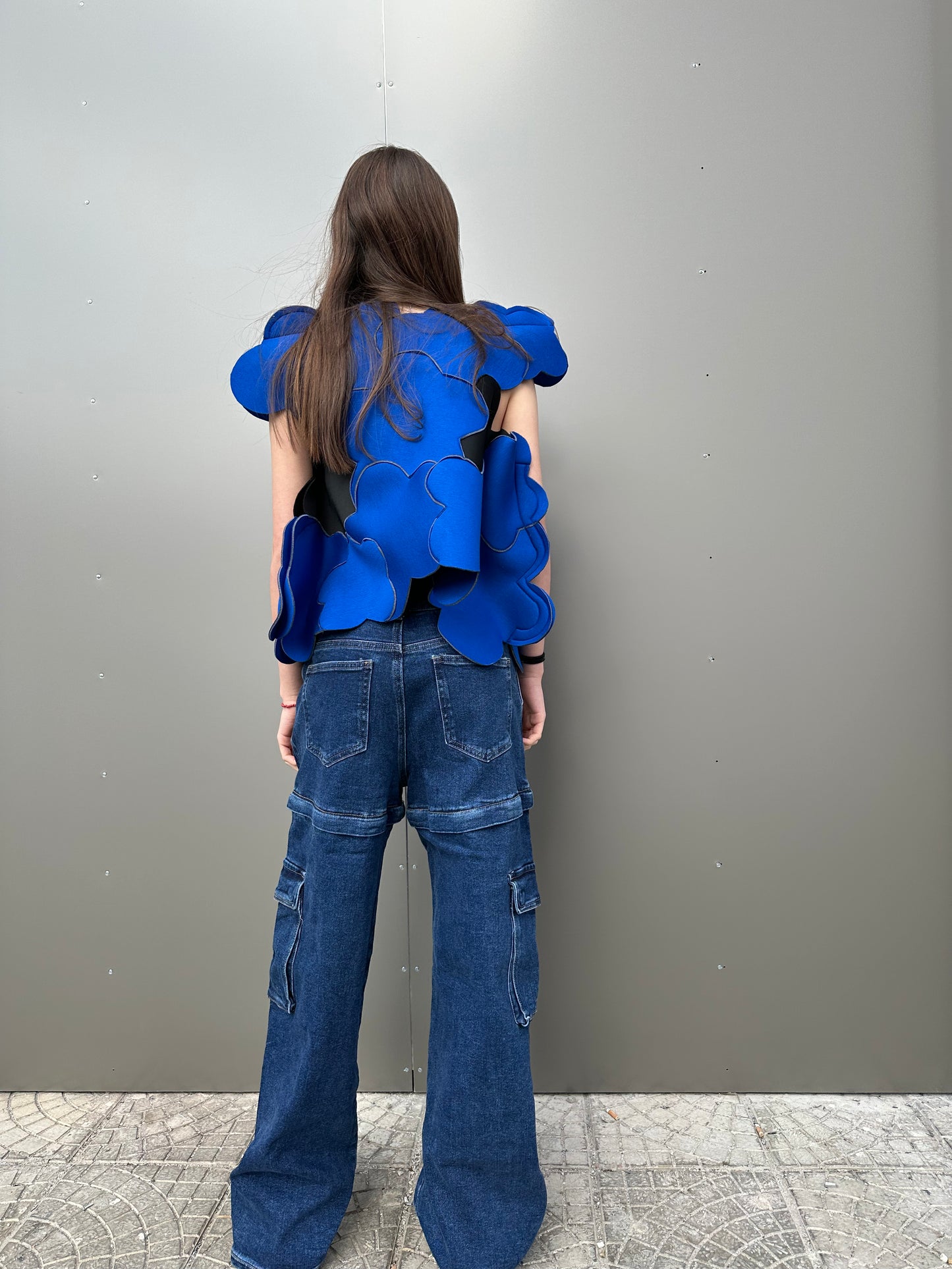 Flower blouse - blue